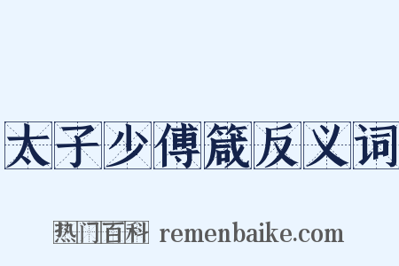 太子少傅箴反义词是什么意思的图片